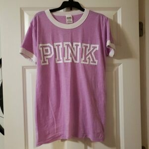 New w/o tags PINK Purple Campus Short Sleeve Tee Medium